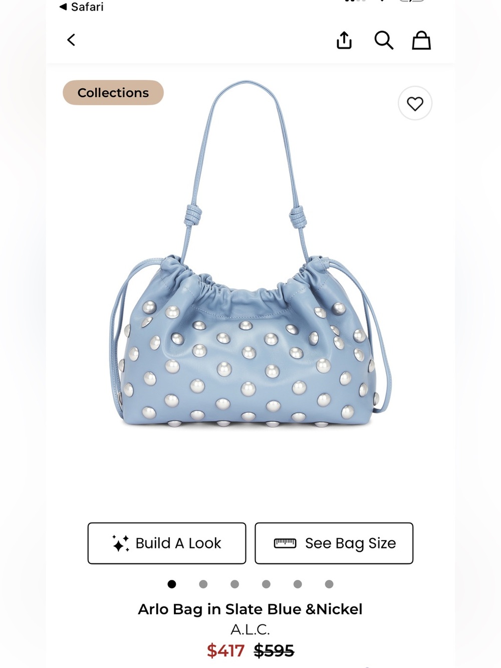 A.L.C. Arlo bag slate blue NWT